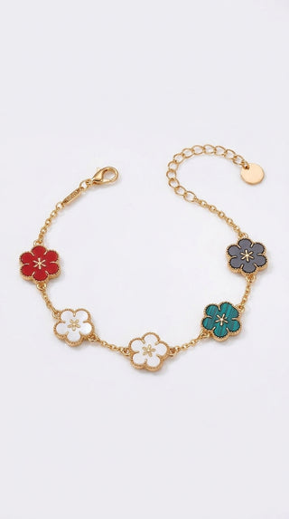 ALEGA Sylvaine Enamel Clover Charm Bracelet 01