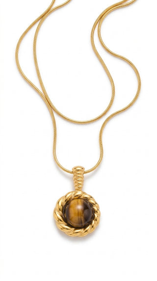 ALEGA Isolde Tiger Eye Pendant Necklace 01