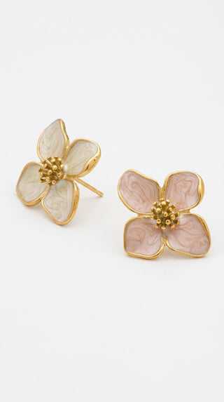 ALEGA Aurelia Enamel Petal Studs 01