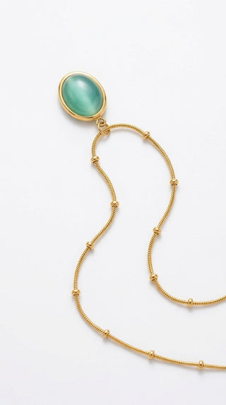 ALEGA Elara Green Agate Pendant Necklace 01