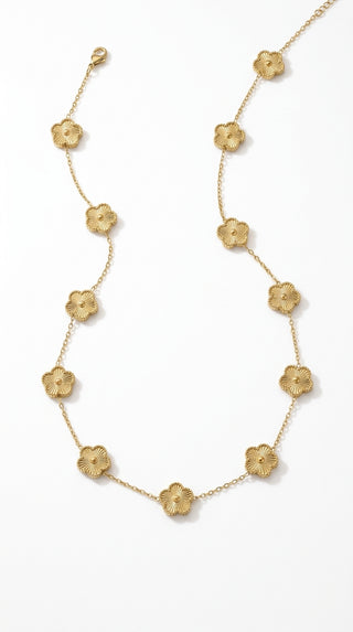 ALEGA Isobel Five Petal Clover Station Necklace 01