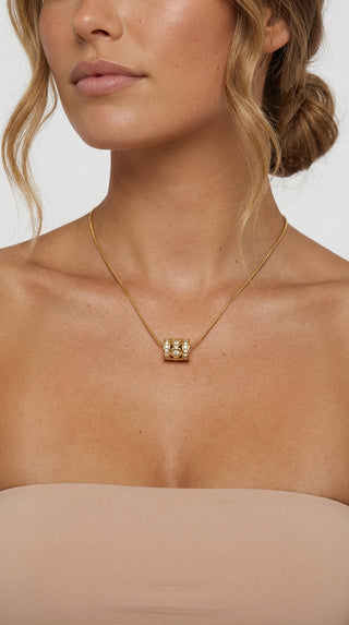 ALEGA Natasha Crystal Heart Barrel Pendant Necklace regenerated