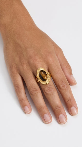 ALEGA Juliette Tiger Eye Cabochon Ring 02