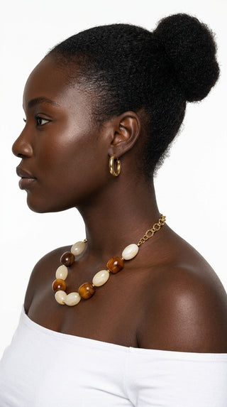 ALEGA Arianne Amber Resin Bead Necklace 03