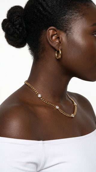 ALEGA Elowen Zirconia Station Curb Chain Necklace 03