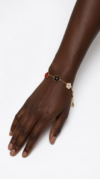 ALEGA Sylvaine Enamel Clover Charm Bracelet 03