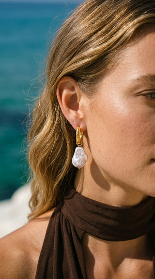 ALEGA Celestine Baroque Pearl Drop Earrings 04