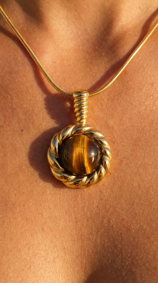 ALEGA Isolde Tiger Eye Pendant Necklace 06