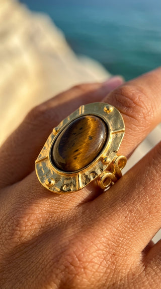 ALEGA Juliette Tiger Eye Cabochon Ring 06