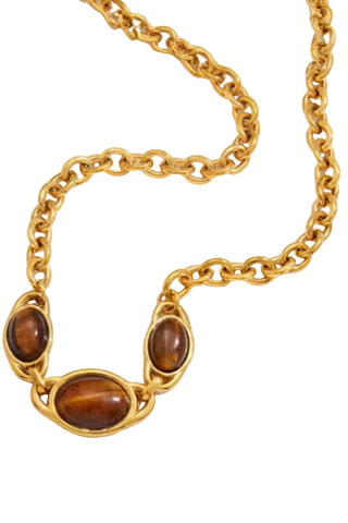 Lysandra Triple Tiger Eye Chain Necklace