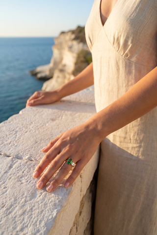 Noëlle Emerald Duo Ring