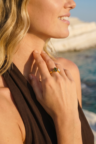 Noëlle Emerald Duo Ring
