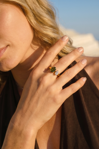 Noëlle Emerald Duo Ring