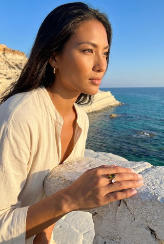 Noëlle Emerald Duo Ring