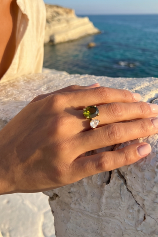 Noëlle Emerald Duo Ring