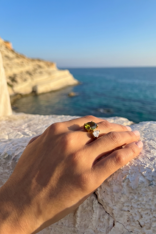 Noëlle Emerald Duo Ring