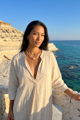 Cosima Freshwater Pearl Gold Nugget Necklace