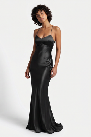 Lotus Satin Maxi dress