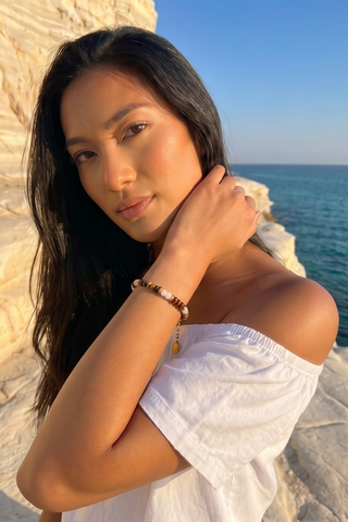 Margaux Tiger Eye Beaded Bracelet