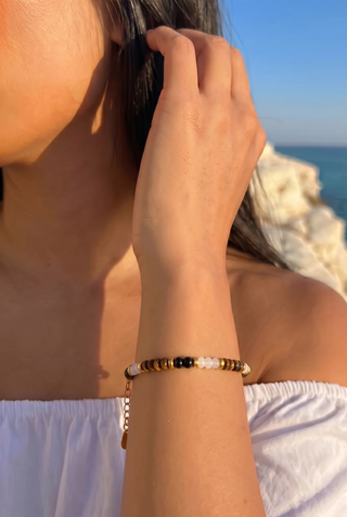 Margaux Tiger Eye Beaded Bracelet