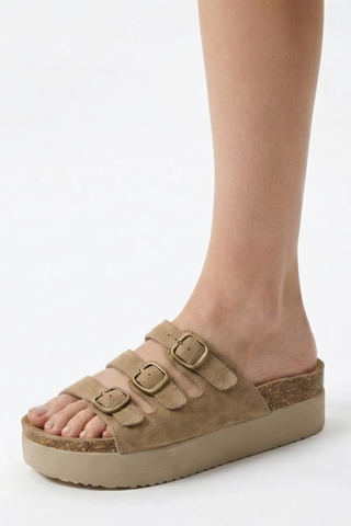 Scooby Platform Three-Strap Sandals