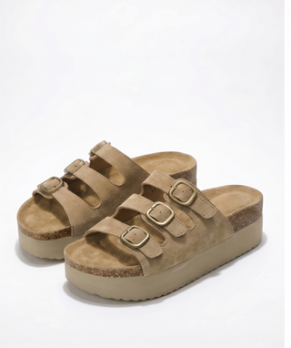 Scooby Platform Three-Strap Sandals