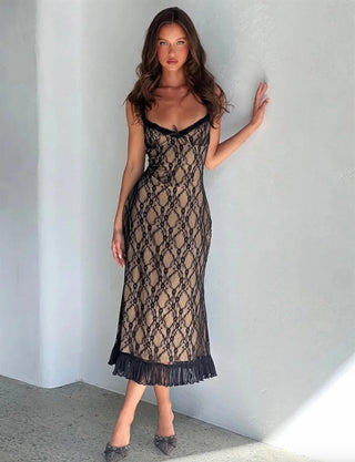 Noëlle Midi Dress - Black - ALEGA | Luxury Boutique Store