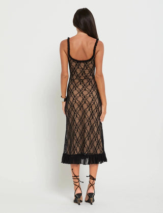 Noëlle Midi Dress - Black - ALEGA | Luxury Boutique Store