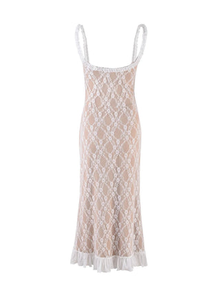 Noëlle Midi Dress - White - ALEGA | Luxury Boutique Store